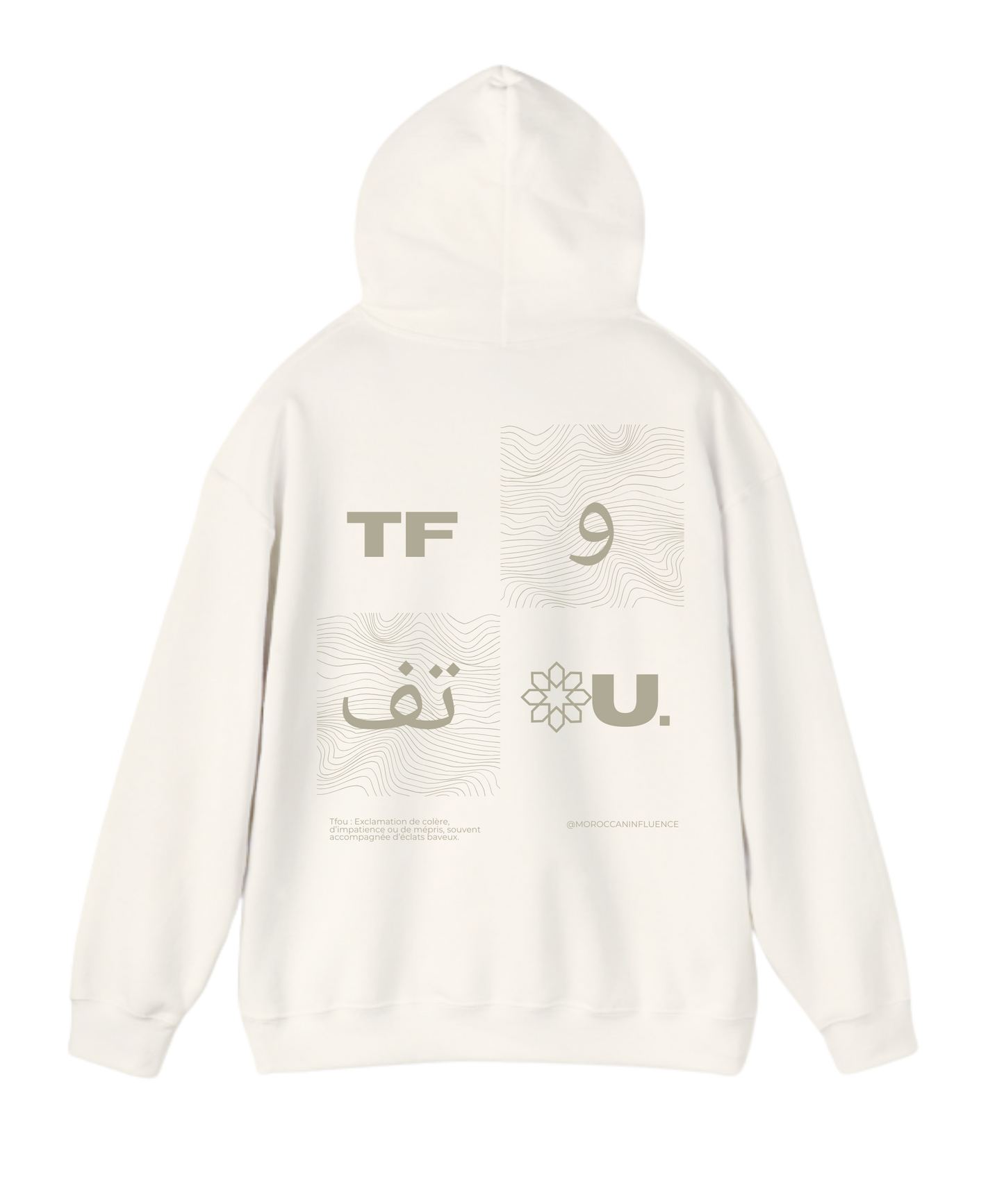''TFOU'' Oversized Hoodie Off-white
