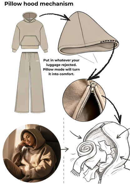 Travel Set That Switches to Pillow Mode